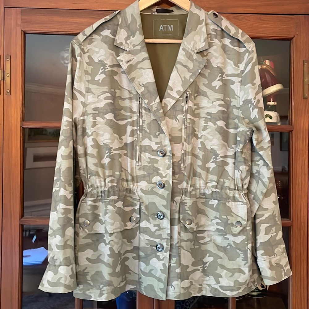 ATM Anthony Thomas Melillo Stylish Camo Jacket Large